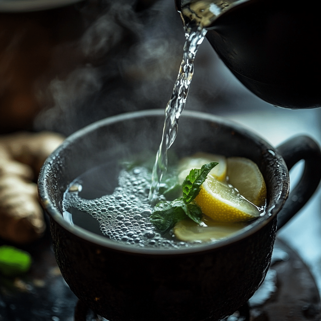 Lemon Balm Ozempic Recipe for Weight Loss Support Naturally 3 u1471415212 Boiling water being poured into a teapot with fre d656466c 28e1 4769 8a0b 9cf68548e711 0