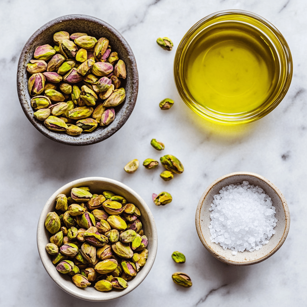 Pistachio Butter Recipe: Easy, Creamy & Naturally Delicious 12 u1471415212 Flat lay of shelled roasted pistachios olive oil 7a949239 bce5 416c a167 6277fcfb2c55 1
