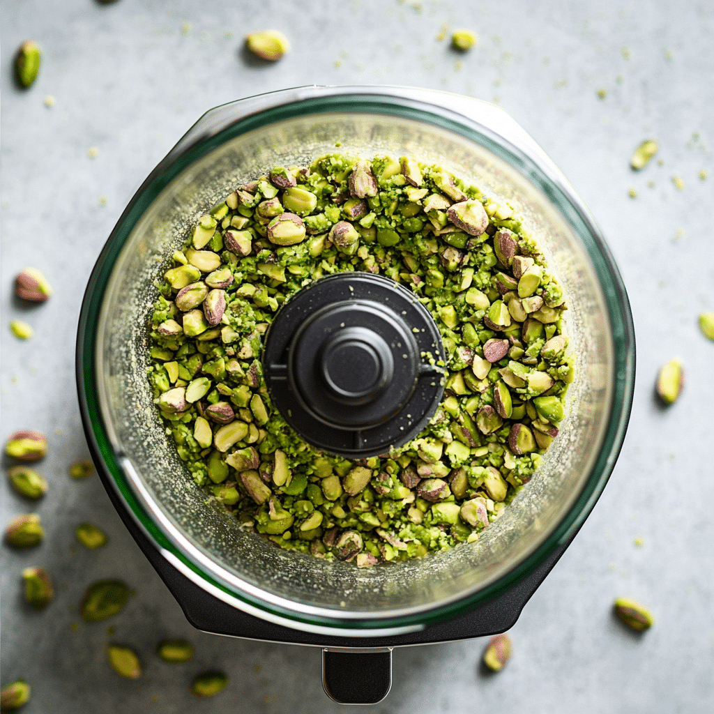 Pistachio Butter Recipe: Easy, Creamy & Naturally Delicious 13 u1471415212 Food processor blending pistachios into a coarse d22fc8c6 6e5e 4de1 933b 9a41f0323c16 1