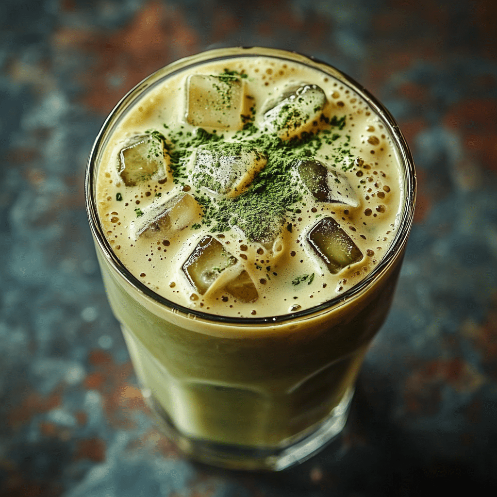 matcha cream cold foam on iced coffee keto